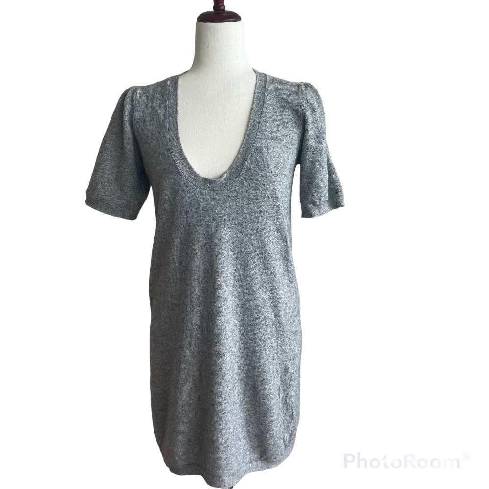 IRO dress sweater wool / modal short dress gray size M VGC